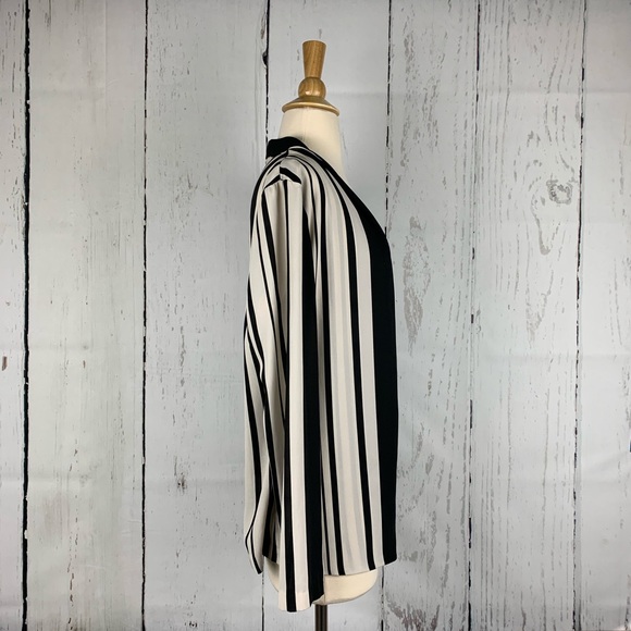 NORDSTROM || LUSH Striped Drape Front Blazer - Picture 4 of 7